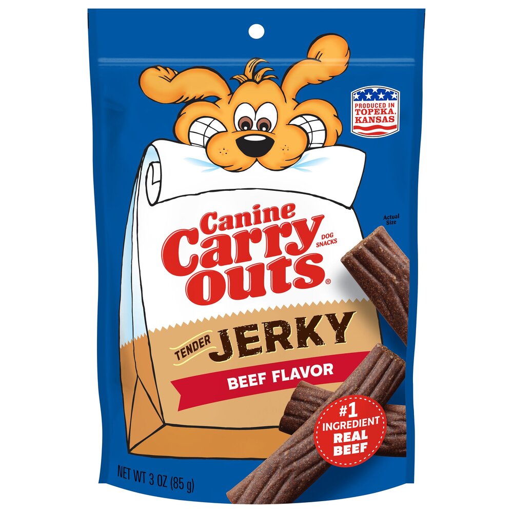 Canine carry outs beef flavor top